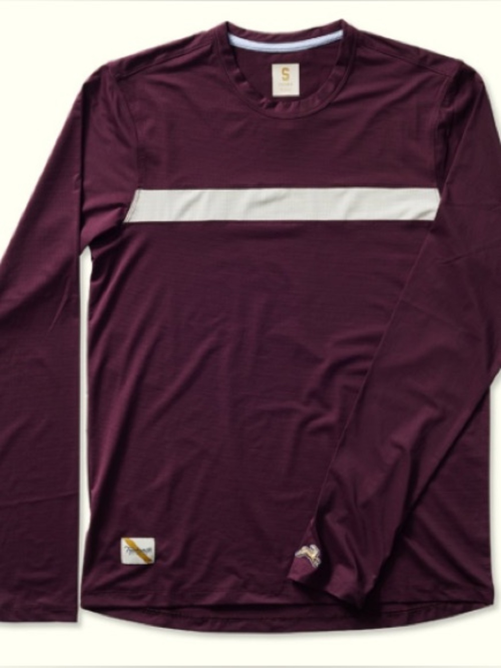 Tracksmith Men's Twilight Long Sleeve Maroon Red | Size M